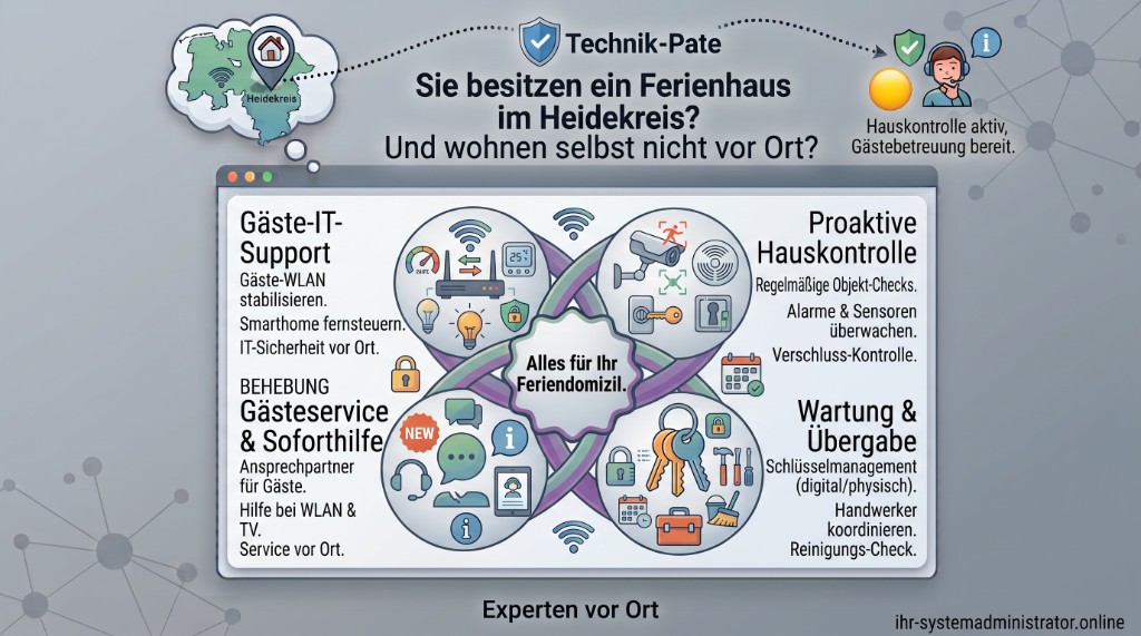 Ferienhaus-Check im Heidekreis: Gäste-WLAN, technische Hauskontrolle und Vor-Ort-Service