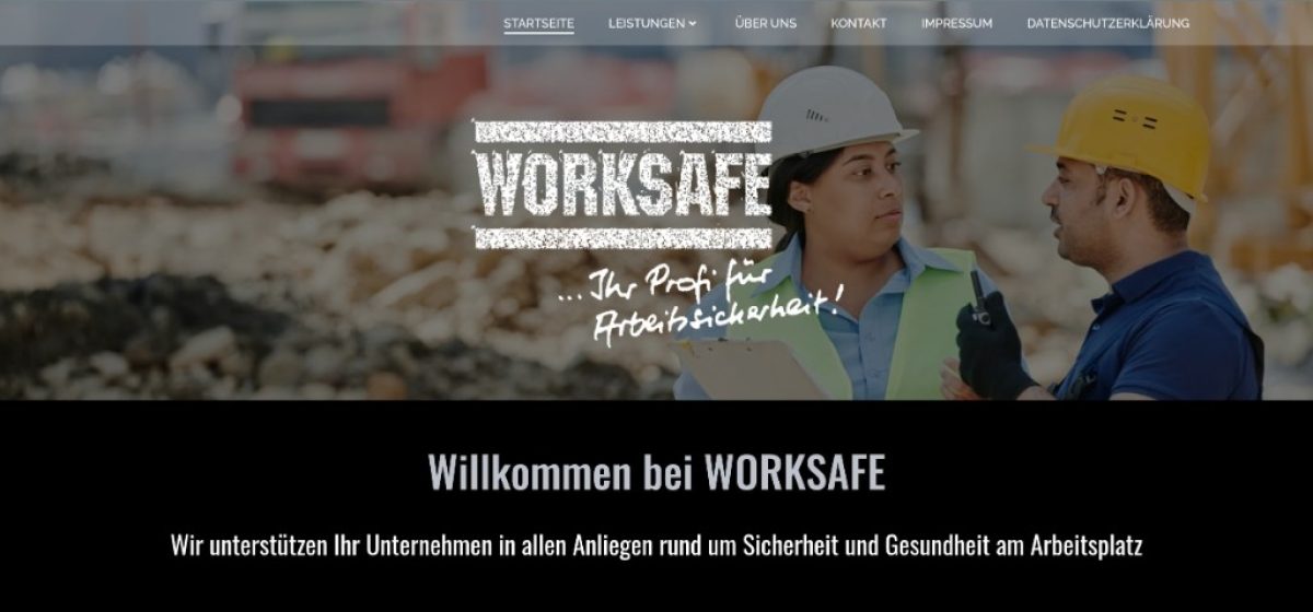 Startseite der WorkSafe-Website